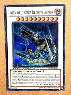 yugioh Ally Of Justice Decisive Armor DT03-EN090 Ultra Parallel Rare Near Mint - Image 1