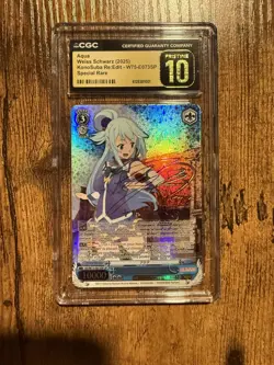 POP 1 CGC 10 Pristine Aqua SP KS/W75-E073SP Weiss Schwarz Konosuba Re:Edit - Image 1