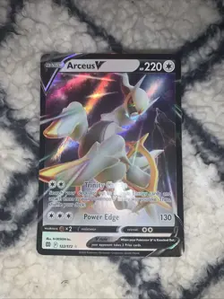 Pokemon TCG Arceus v Holo Card 122/172 Swsh09 Brilliant Stars Ultra Rare - Image 1