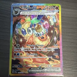 Pokemon TCG Flareon EX Prismatic Evolutions Holo Card 146/131 SV - Image 1
