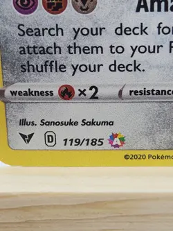 Pokemon Jirachi 119/185 Amazing Rare Holo Vivid Voltage 2020 English TCG Card - Image 2