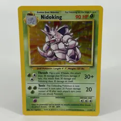 Nidoking - 11/102 - Pokemon Base Set Unlimited Holo Rare Card WOTC - Image 1