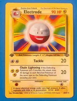 [NM] Electrode 18/64 ** 1st Edition ** Misprint Error Jungle Pokemon Card - Image 1