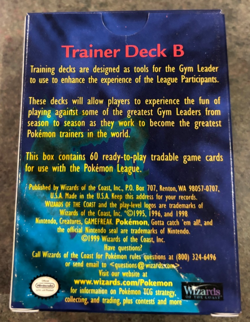 1999 Pokemon Trainer Deck B Box - Opened Empty Box - No cards included - Image 2