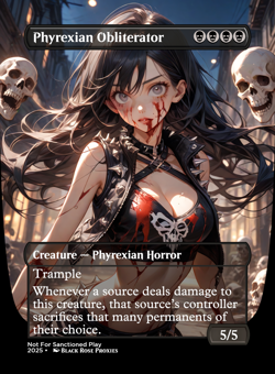 Phyrexian Obliterator - MTG Anime Custom - Playtest- Not For Sanctioned Play - Image 1