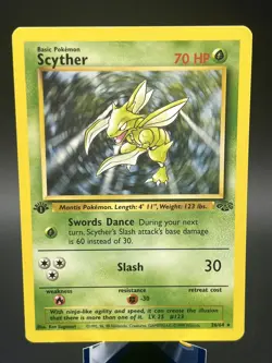 Vintage Pokemon TCG Scyther 1st Edition Jungle Non-Holo 26/64 PACK FRESH NM - Image 1