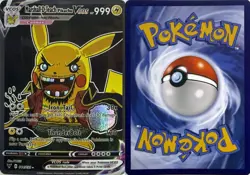 Marshall-D-Teach Pikachu One Piece Cosplay Pokemon TCG YWGS Custom Fan Art Holo - Image 2