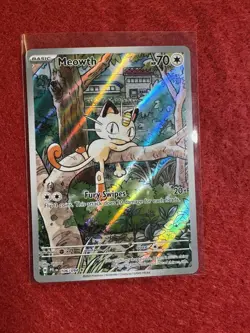 Pokemon TCG Phantasmal Flames Meowth #106/094 Illustration Rare NM (2) - Image 2