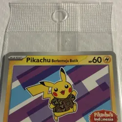 Pokemon Pikachu Berkemaja Batik Promo 154/SV-P Scarlet & Violet Indonesia 2024 - Image 2