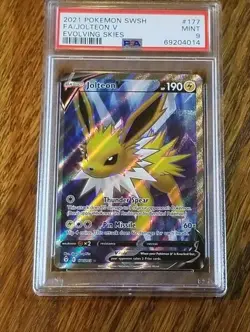 2021 Pokemon Evolving Skies Jolteon V #177 PSA 9 - Image 1