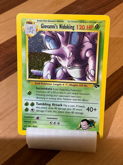 Giovanni’s Nidoking #7 - Gym Challenge 2000 Pokemon - 7/132 Unlimited Holo Rare - Image 2
