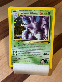 Giovanni’s Nidoking #7 - Gym Challenge 2000 Pokemon - 7/132 Unlimited Holo Rare - Image 3