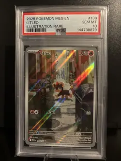 PSA 10 💎 GEM MINT Pokemon Mega Evolutions Litleo Illustration Rare #139/132 - Image 1