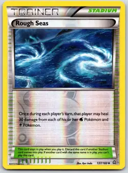 POKEMON PRIMAL CLASH ROUGH SEAS 137/160 UNCOMMON REVERSE HOLO LP - Image 1