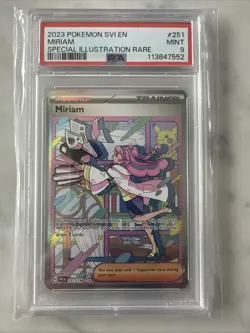 Pokemon TCG Miriam 251 Trainer Special Illustration Rare Scarlet & Violet PSA 9 - Image 1