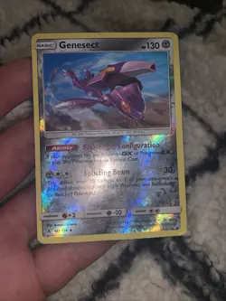 2019 Pokemon Unbroken Bonds Genesect 127/214 Reverse Holo Rare - Image 1