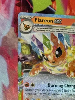 Pokemon Prismatic Evolutions #14/131 Flareon ex Double Rare Holo - Image 2