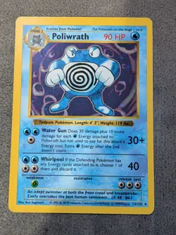 Poliwrath 013/102 Base Set Holo Card Shadowless Unlimited Edition - Image 1
