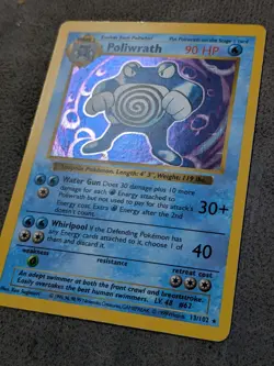 Poliwrath 013/102 Base Set Holo Card Shadowless Unlimited Edition - Image 2