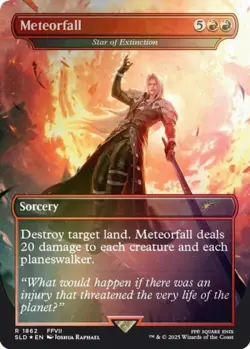 MTG English Meteorfall - Star of Extinction (Rainbow Foil) NM Foil Secret Lair - Image 1