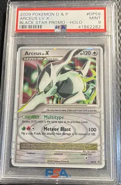 2009 Pokemon PSA 9 Arceus Diamond & Pearl Black Star Promo Holo Card #DP56 Mint - Image 1