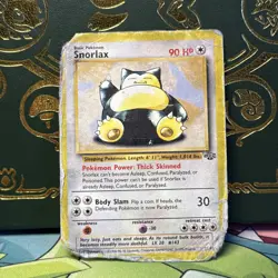 Snorlax 27/64 Jungle NON HOLO HP Pokemon DAMAGED BAD - Image 1
