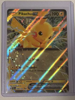 Pokemon TCG Prismatic Evolutions Pikachu EX 028/131 Double Rare - Image 1
