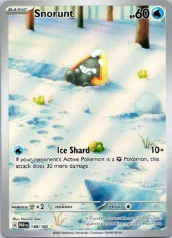 Snorunt 188/182 Pokemon TCG SV04: Paradox Rift Illustration Rare NM (SKU 1-5) - Image 1