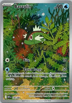 Pokemon TCG Basculin 108/086 Illustration Rare Holo SV White Flare NM (SKU 1-5) - Image 1