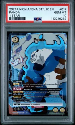 Panda Union Arena TCG English UE03BT/JJK-1-017 Jujutsu Kaisen 1 Star PSA 10 - Image 1