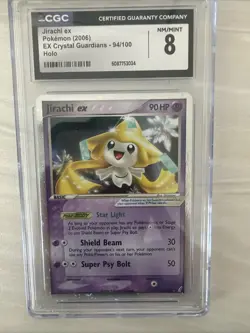 Pokemon TCG Jirachi EX Crystal Guardians Holo Rare Card CGC 8 NM/Mint #94/100 - Image 1