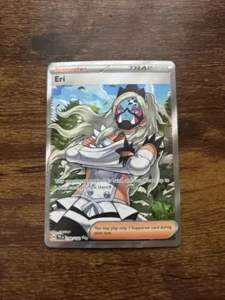 Pokemon TCG Temporal Forces Eri Trainer Holo Ultra Rare Card 199/162 Full Art - Image 1