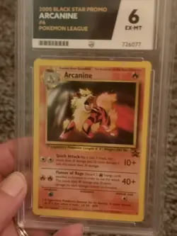 2000 Black Star Promo Card Ace Grade 6 Arcanine #6 Pokemon Card WOTC - Image 1