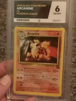 2000 Black Star Promo Card Ace Grade 6 Arcanine #6 Pokemon Card WOTC - Image 2