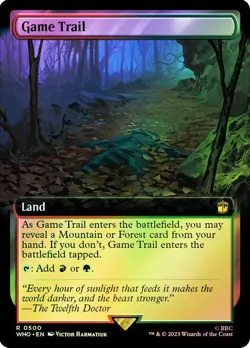 Game Trail Surge Foil Extended Art Doctor Who Commander NM MTG - Image 1