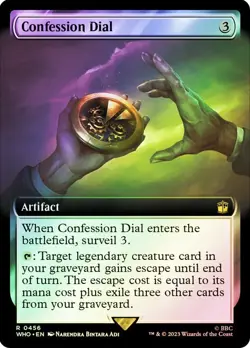 Confession Dial Foil Extended Art Doctor Who Commander NM MTG - Image 1