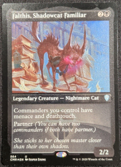 Falthis, Shadowcat Familiar - Foil Etched CMR NM MTG - Image 1