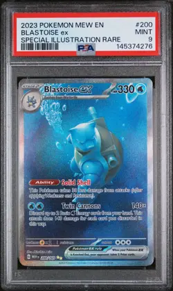 2023 POKEMON MEW EN-151 SPECIAL ILLUSTRATION RARE #200 BLASTOISE EX PSA 9 - Image 1
