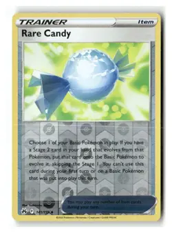 Rare Candy 141/159 Uncommon Crown Zenith Pokemon Reverse Holo Near Mint - Image 1