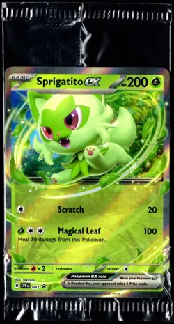 Pokemon TCG Sprigatito ex SVP 087 2024 Scarlet & Violet Sealed Black Star Promo - Image 1