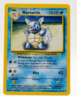 Wartortle Pokemon Base Set 42/102 Non-Holo Near Mint - Image 1