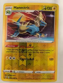 Manectric 052/185 Vivid Voltage Pokemon Reverse Holo Foil Nice! - Image 1