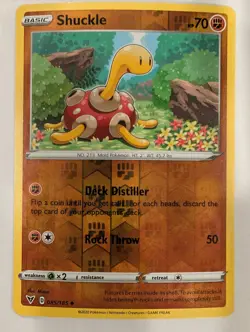 Shuckle 085/185 Vivid Voltage Pokemon Reverse Holo Foil Nice! - Image 1