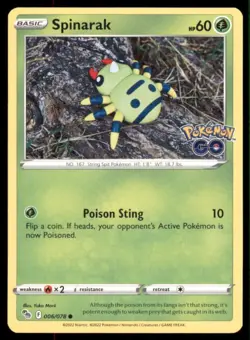 Pokemon TCG Spinarak 006/078 Regular Yuka Morii - Image 1