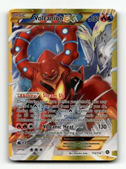 XY - Steam Siege #115/114 Volcanion EX (Secret) Secret Rare,Holo Pokemon - Image 1