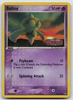 Pokemon TCG Baltoy 44/108 Reverse Holo Common Power Keepers Stamped 44/108 - Image 1