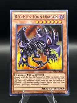 Red-Eyes Toon Dragon SHVI-EN036 - Super Rare - 1st Edition - Lightly Played LP - Image 1