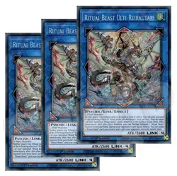 Yugioh Ritual Beast Ulti-Reirautari x 3 - 1st Edition Secret Rare NM - Free Holo - Image 1