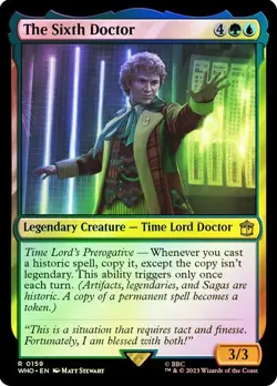 The Sixth Doctor Foil Doctor Who Commander NM MTG - Image 1