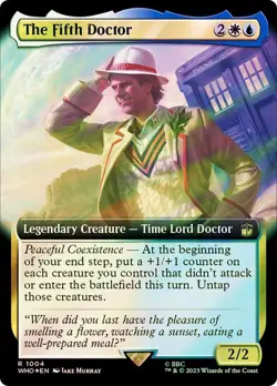 The Fifth Doctor Foil Extended Art Doctor Who Commander NM MTG - Image 1